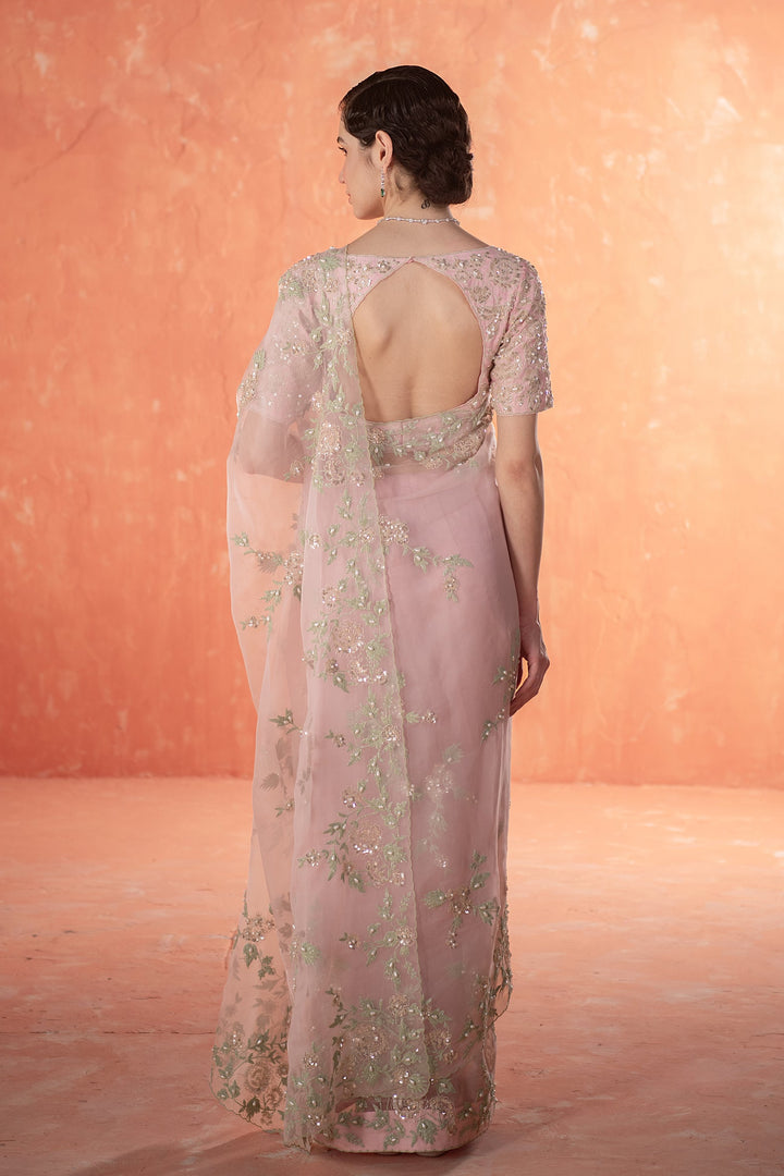 Pink Wild Rose Dori Saree