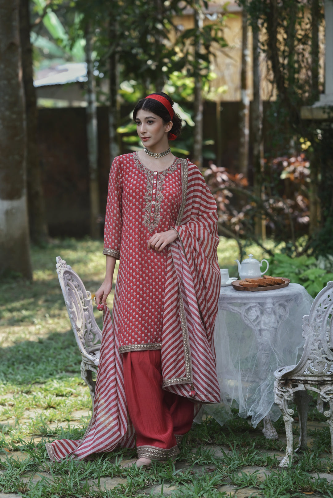ANARGUL KURTA WITH FARSHI SAWL