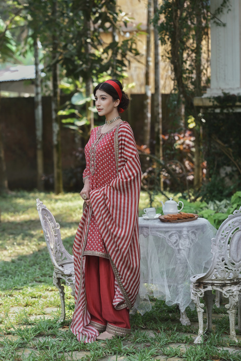 ANARGUL KURTA WITH FARSHI SAWL