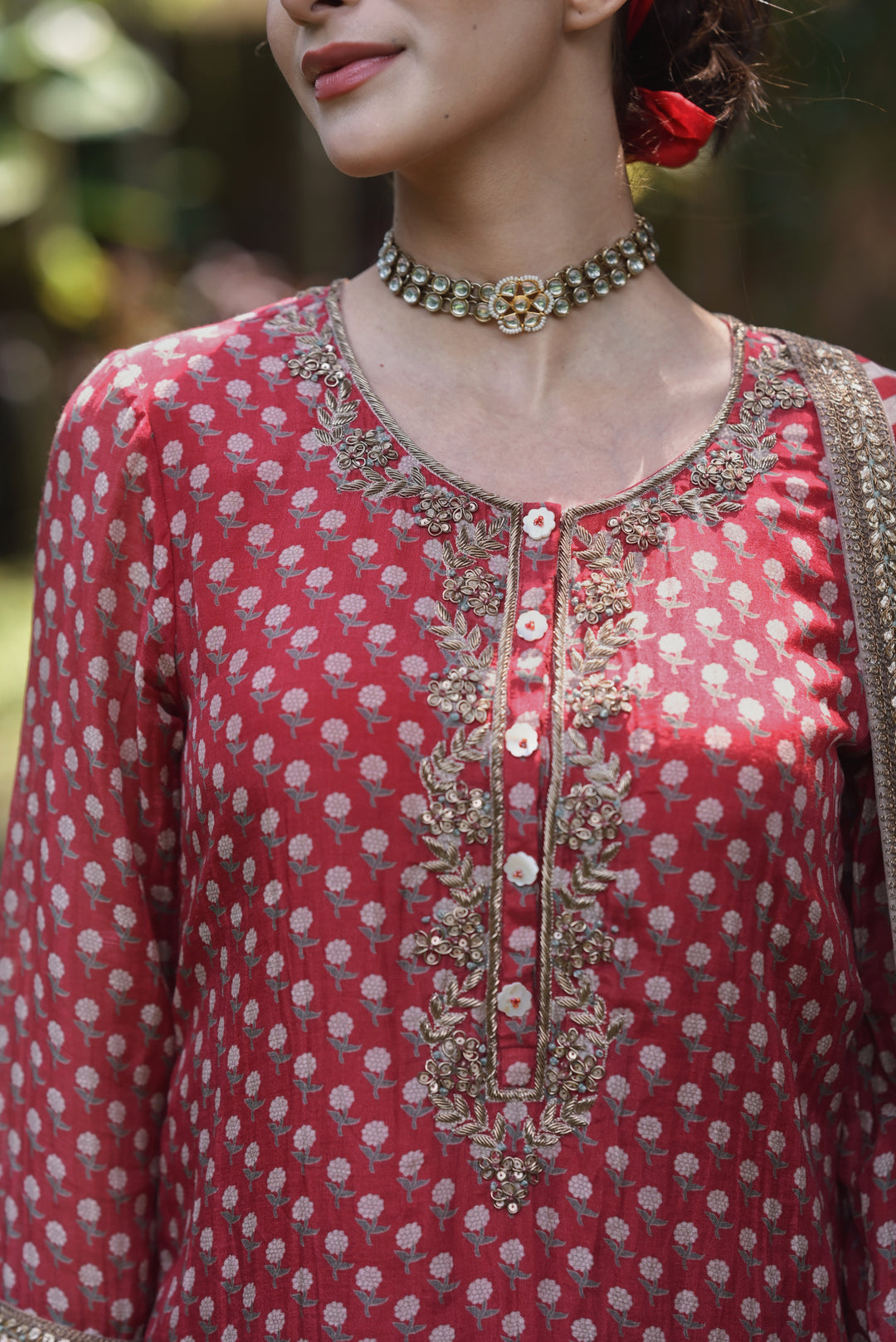 ANARGUL KURTA WITH FARSHI SAWL