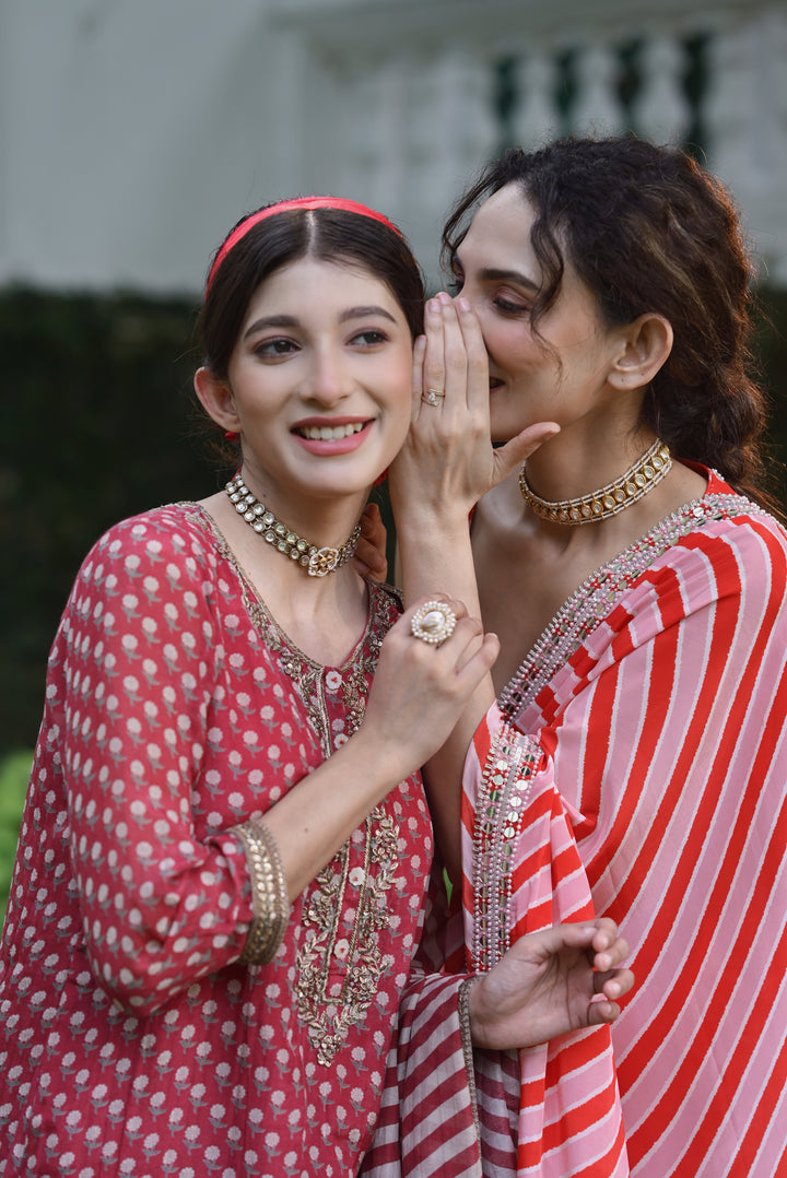 ANARGUL KURTA WITH FARSHI SAWL