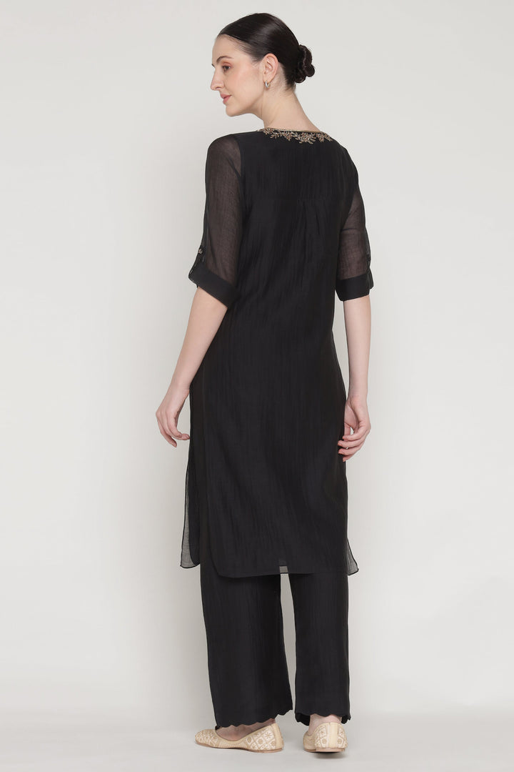 Black Gul Sadaf Coord Set