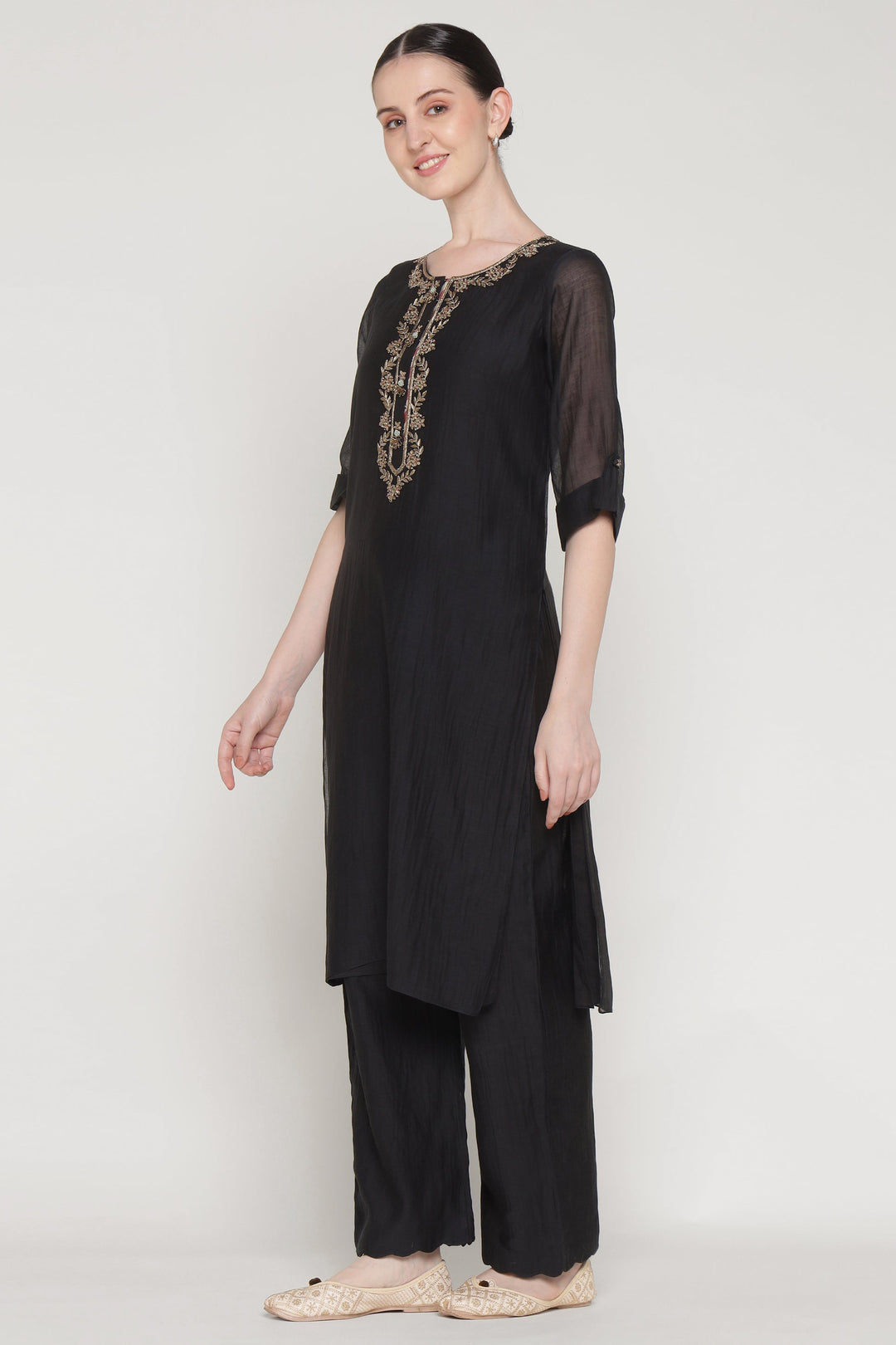 Black Gul Sadaf Coord Set