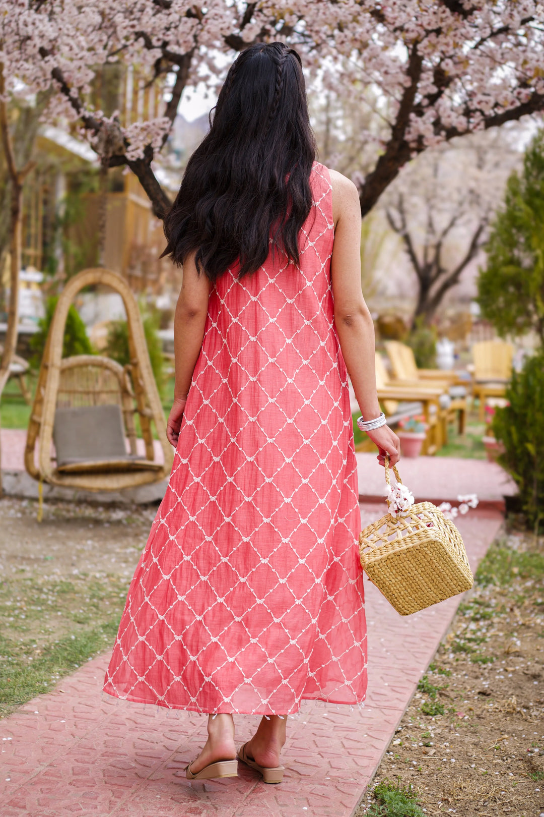 Coral Heart & Bow Dress