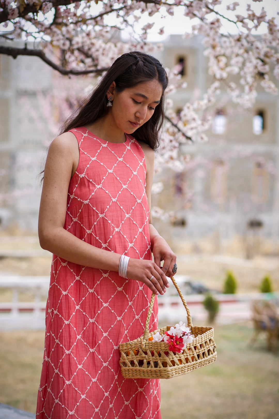 Coral Heart & Bow Dress