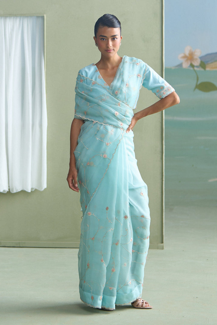 Turq Clara Saree