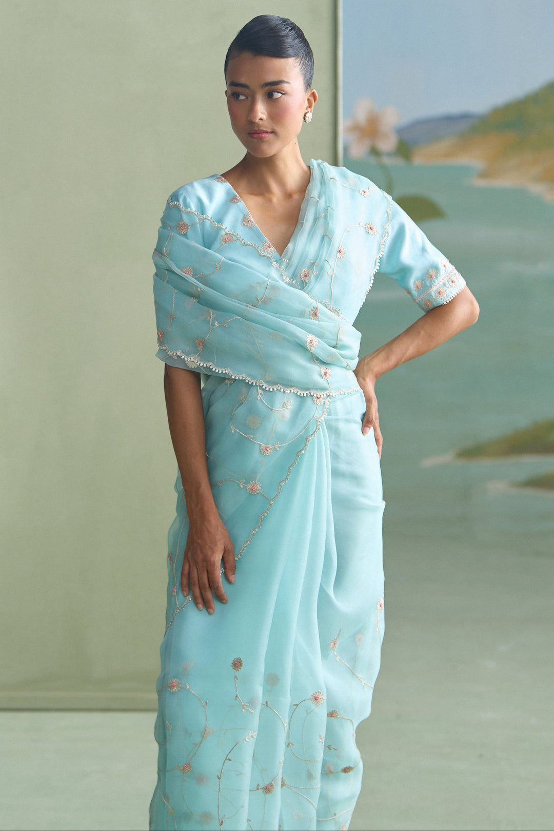 Turq Clara Saree