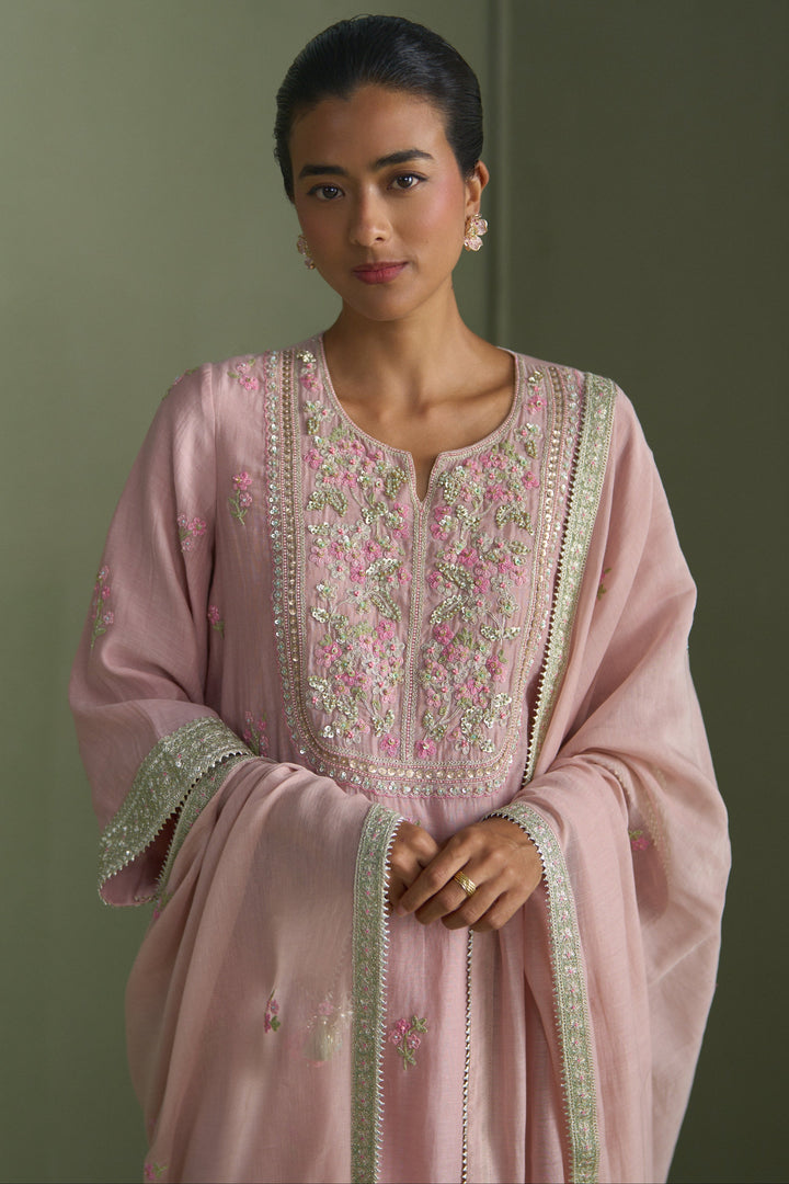 Pink Alice Yoke Kurta Set