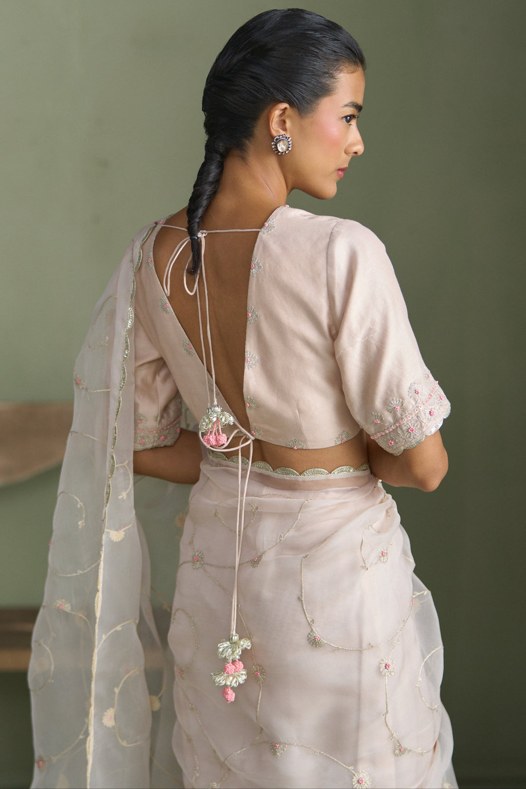 Pink Clara Saree