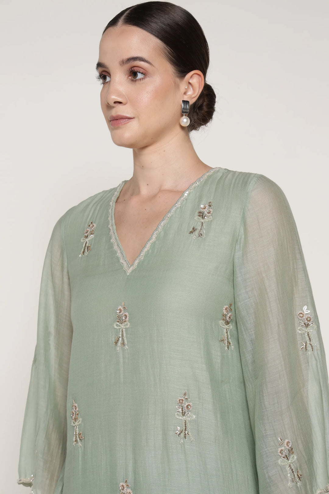 Winter Teal Bell Bow Coord Set