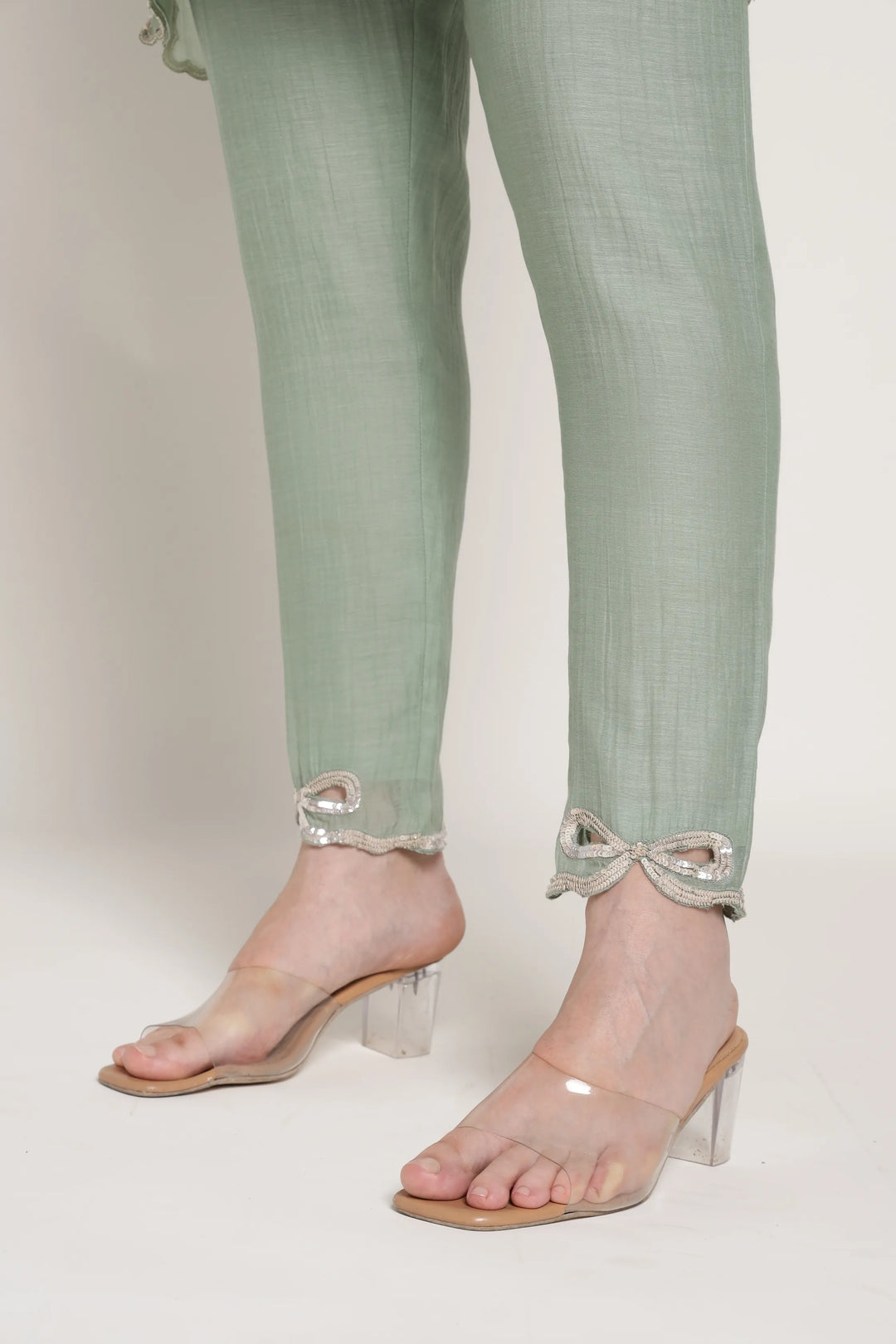 Winter Teal Bell Bow Coord Set