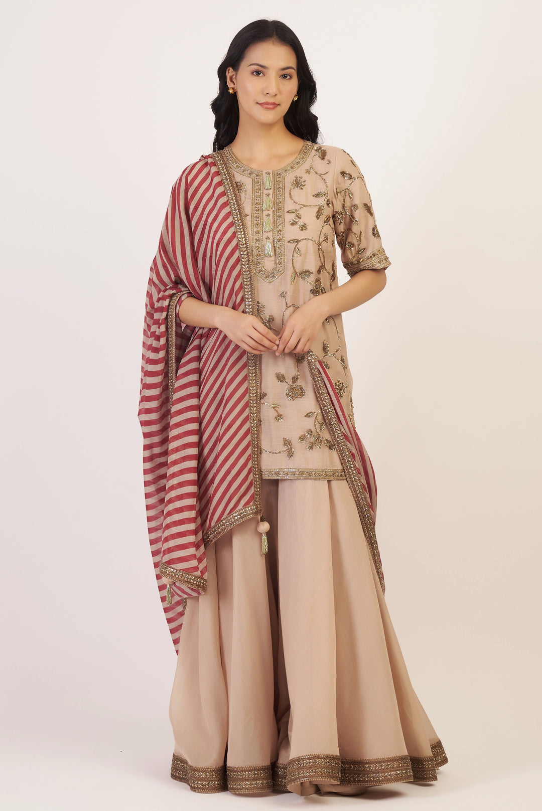 Beige Zareen Sharara