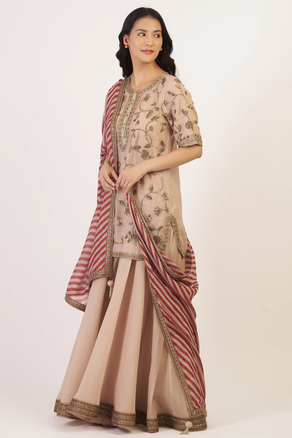 Beige Zareen Sharara