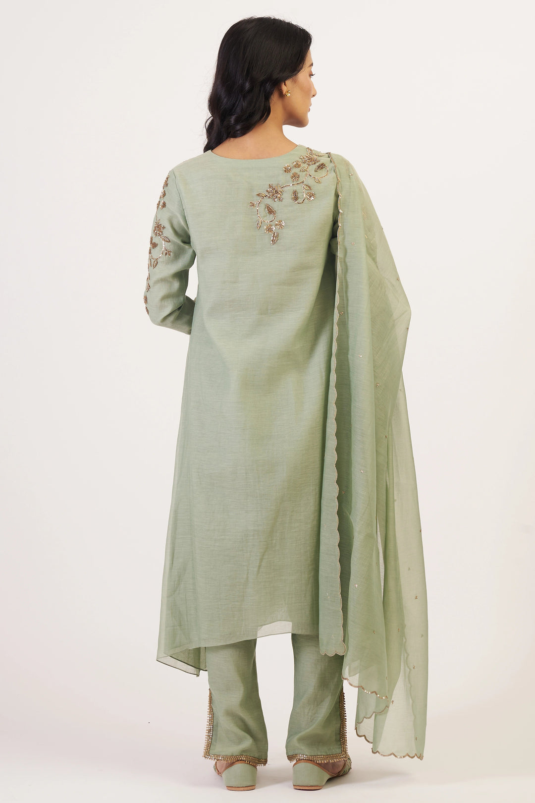 Winter Teal Zeenat Kurta Set