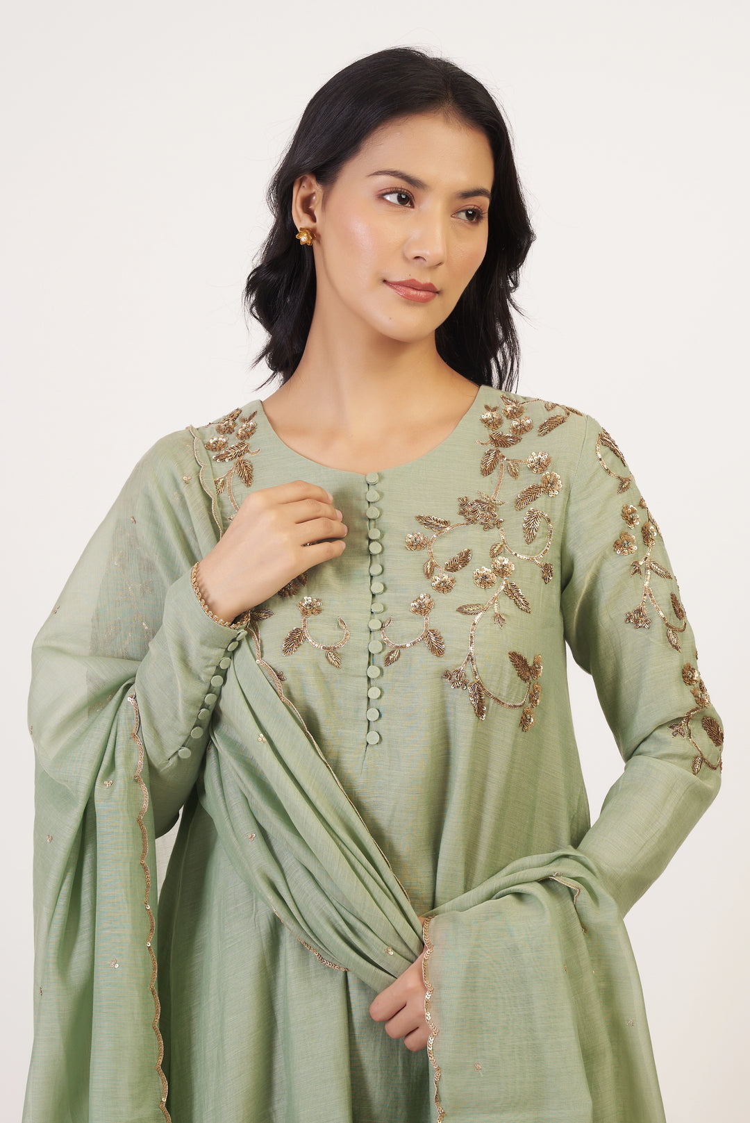 Winter Teal Zeenat Kurta Set