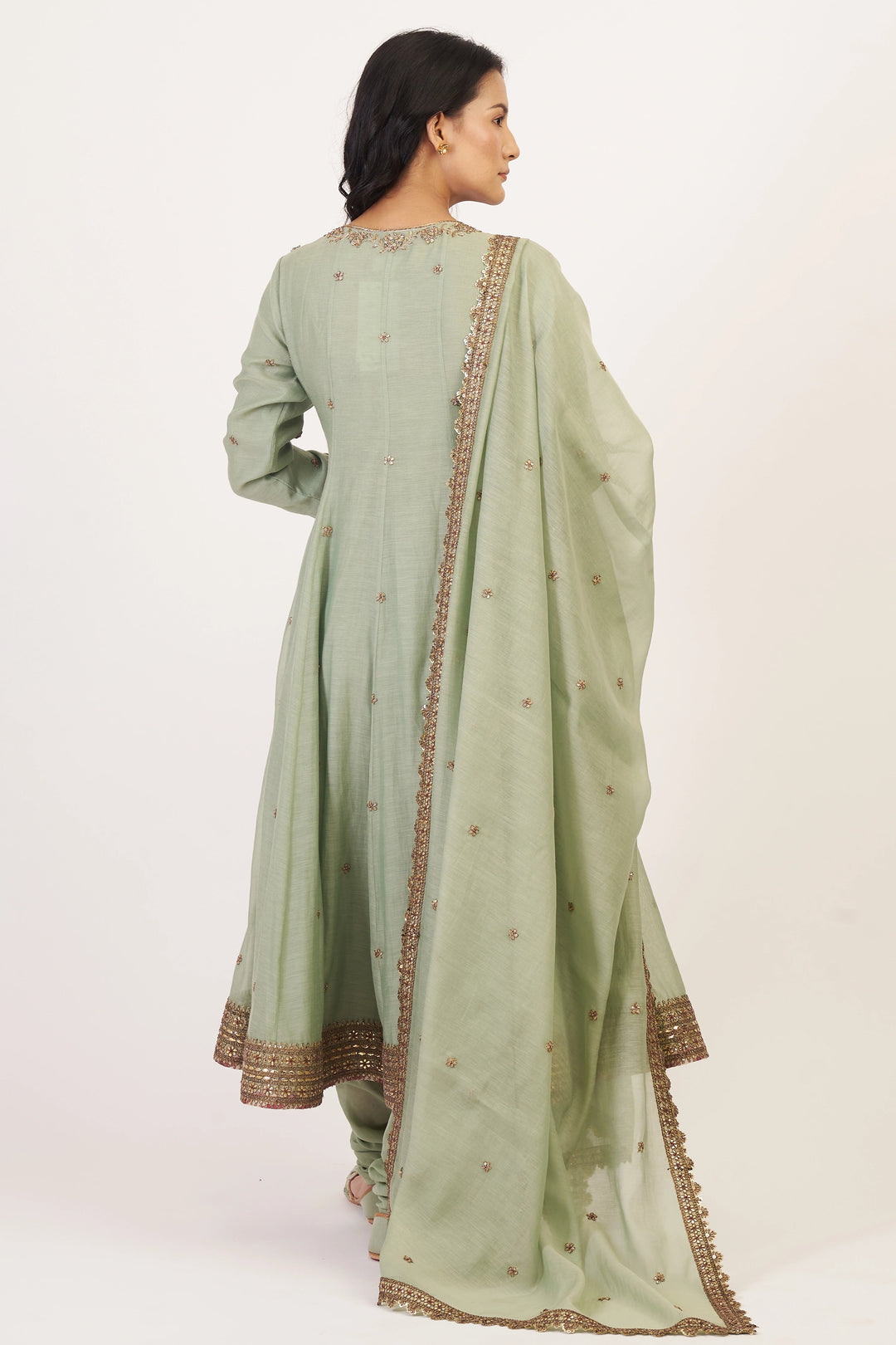 Winter Teal Gul Sadaf Anarkali