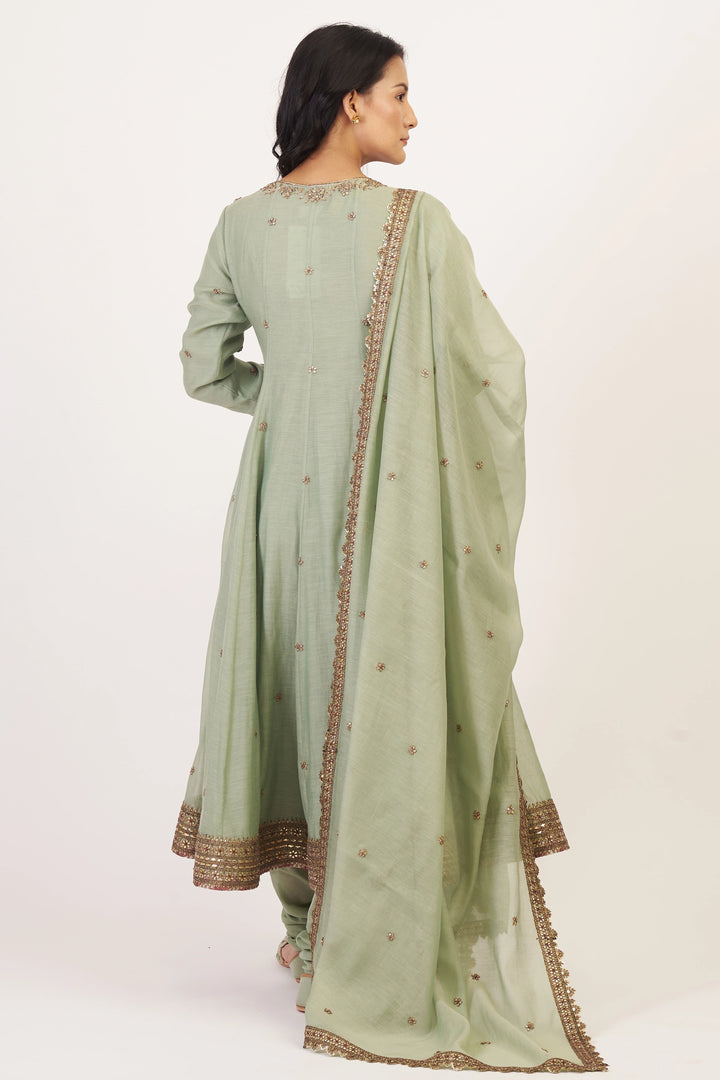 Winter Teal Gul Sadaf Anarkali