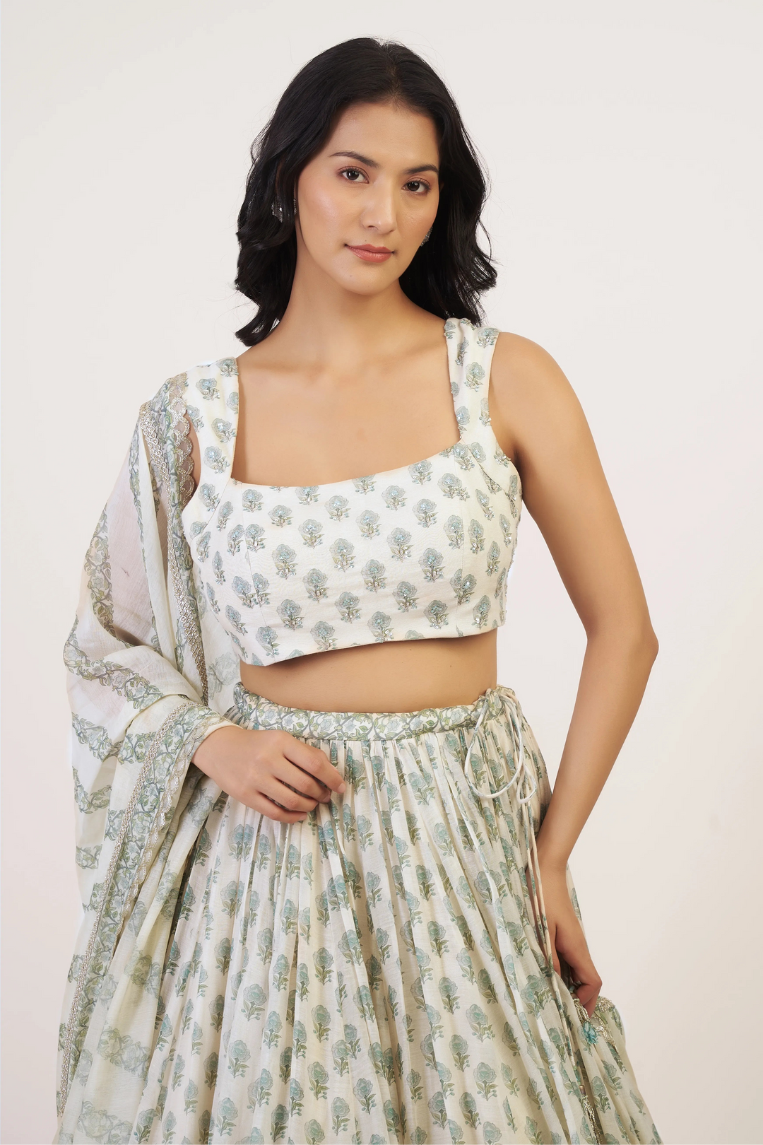 White Ilysia Lehenga Set