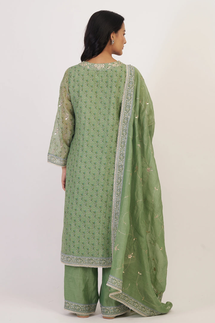 Green Ava Ari Kurta Set