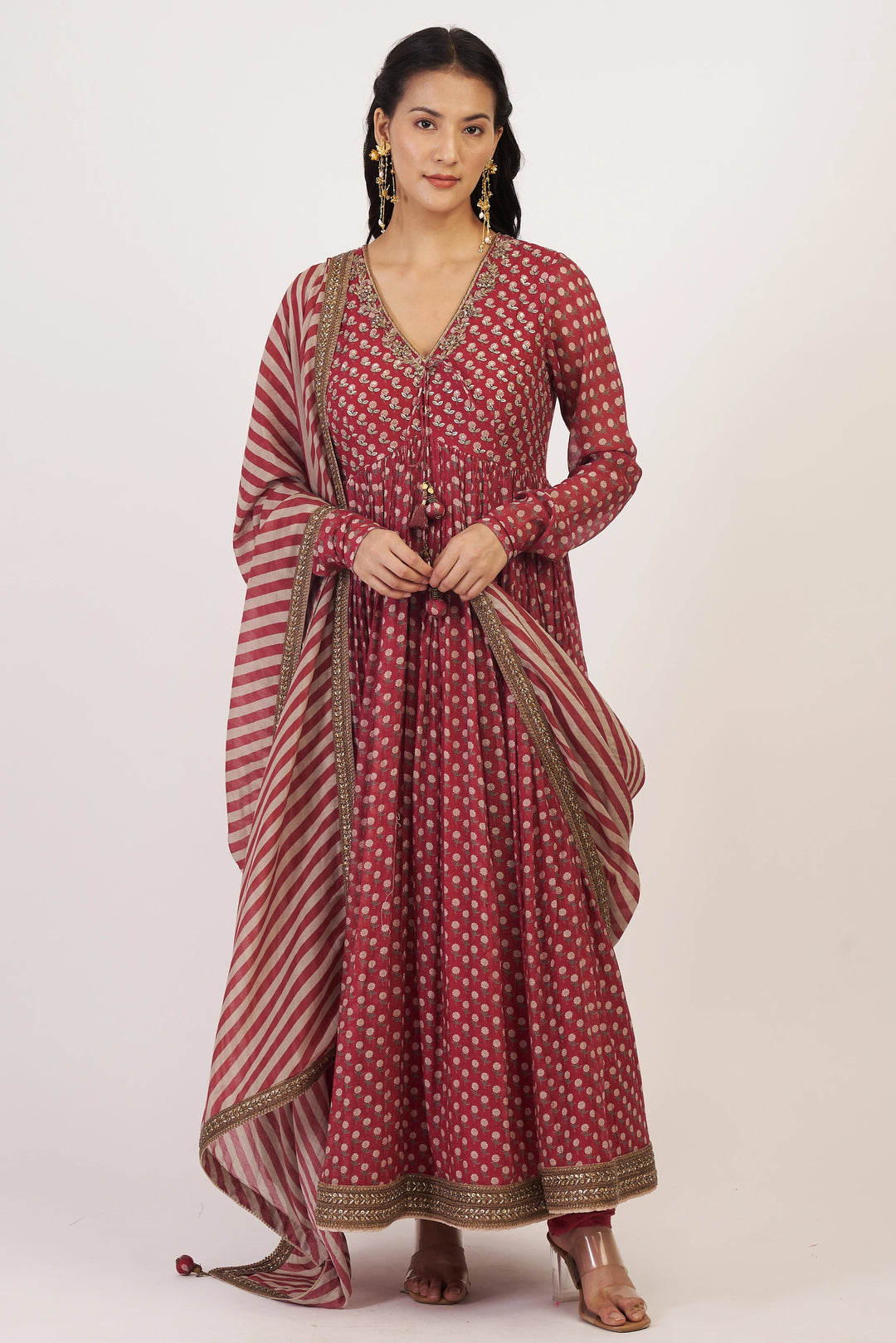 Red Anargul Anarkali