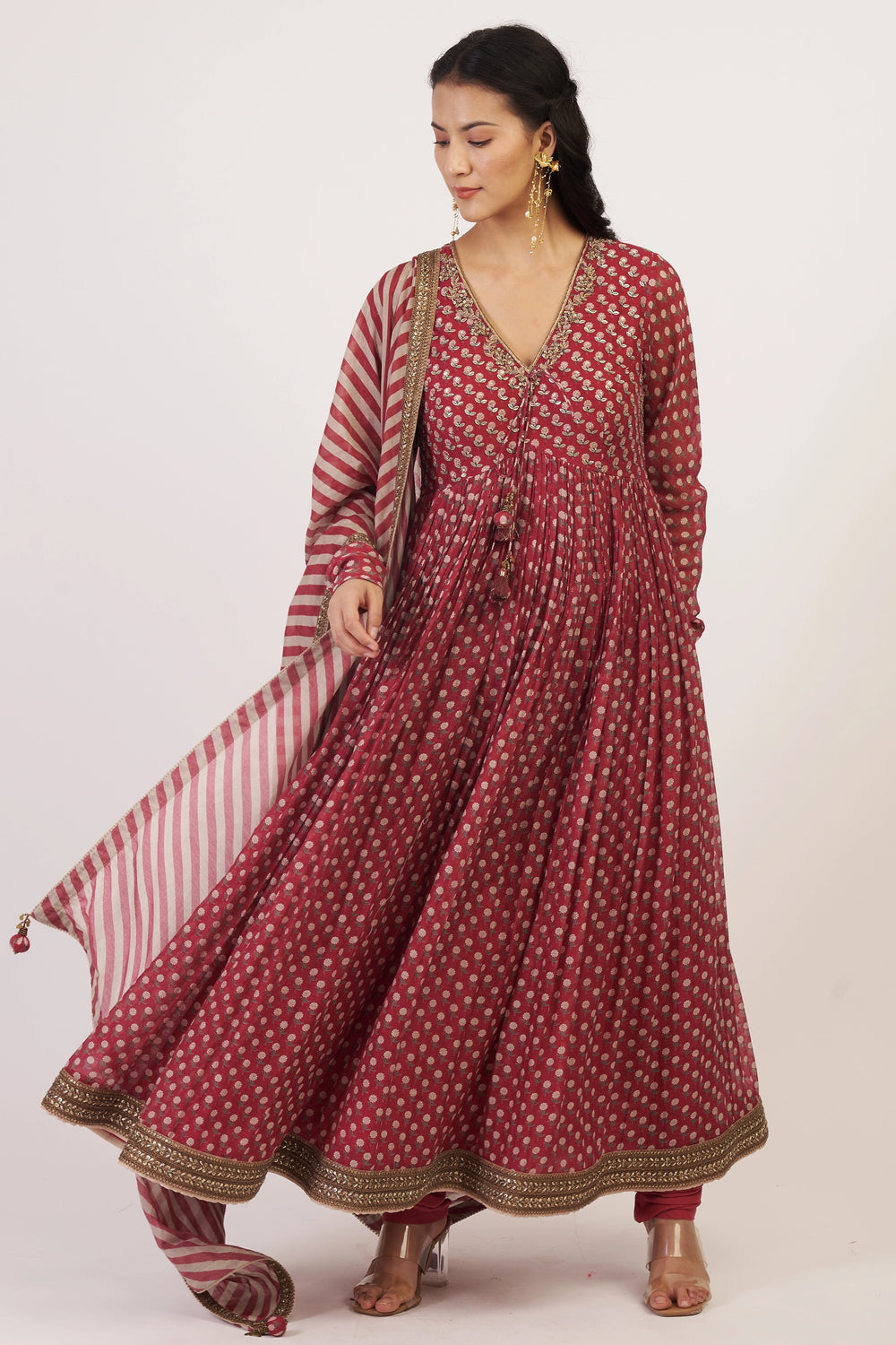 Red Anargul Anarkali