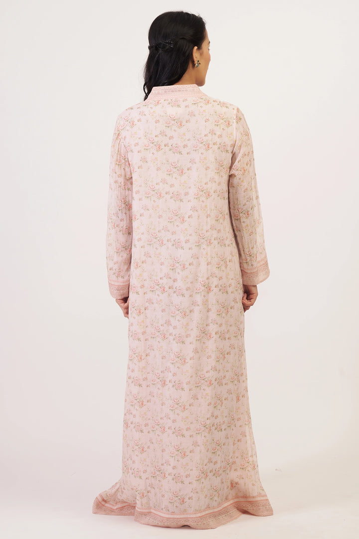 White & Pink Rosette Dress