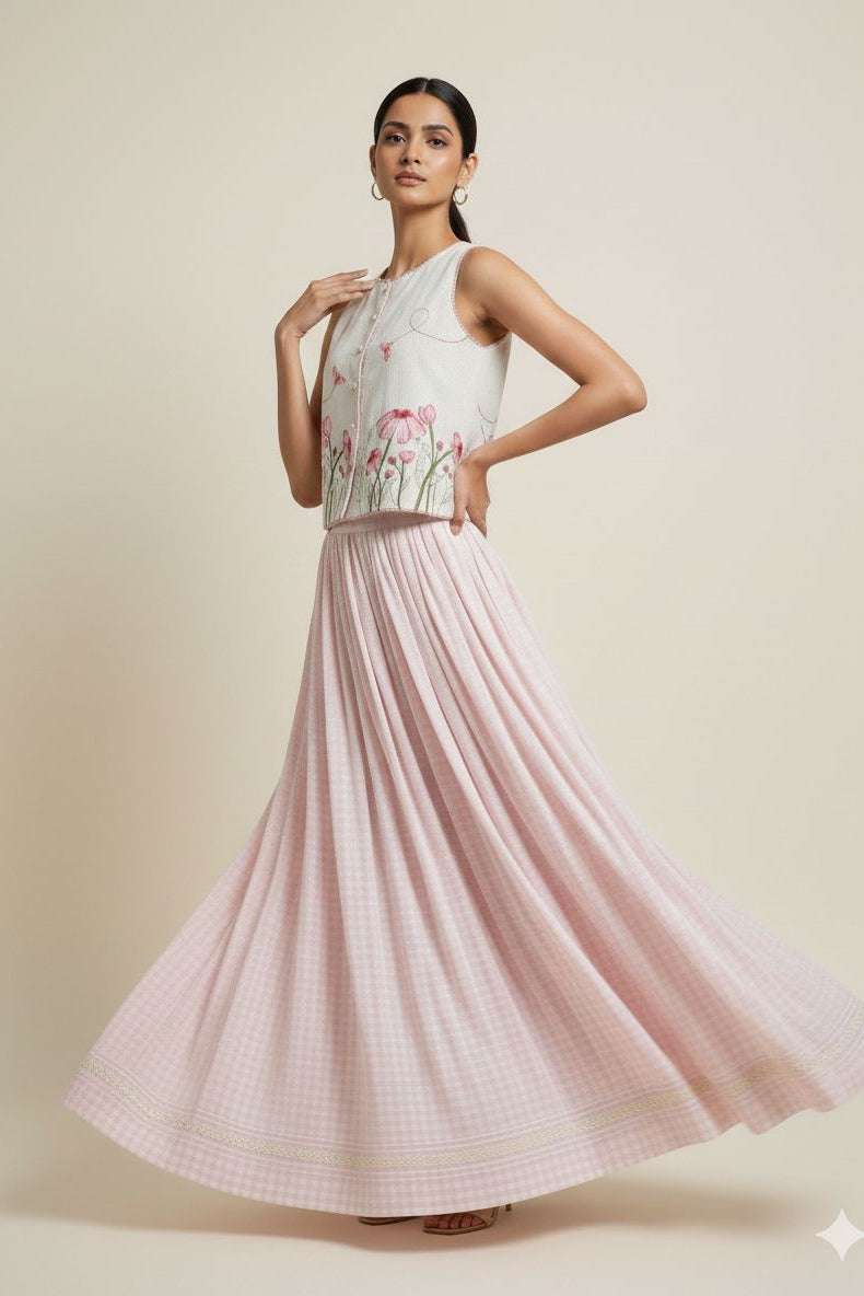 BLOSSOM FIELD SKIRT & TOP SET