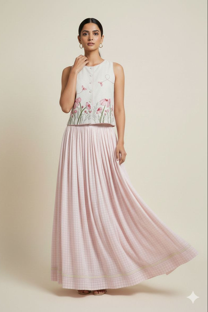 BLOSSOM FIELD SKIRT & TOP SET
