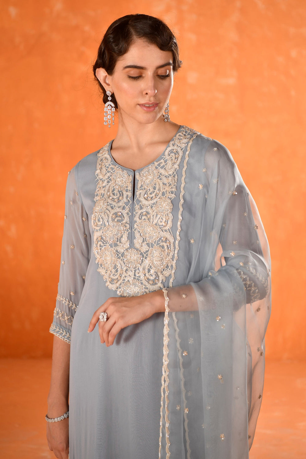 Blue Asteria Straight Kurta Set