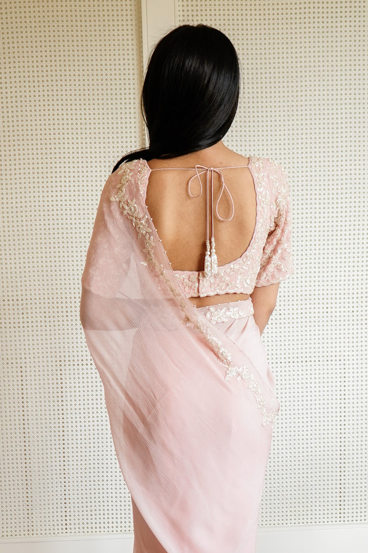 Pink Adena Vine Saree