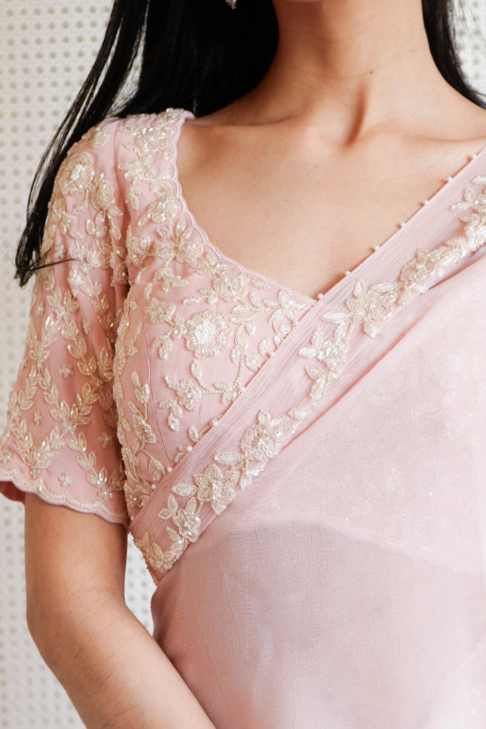 Pink Adena Vine Saree