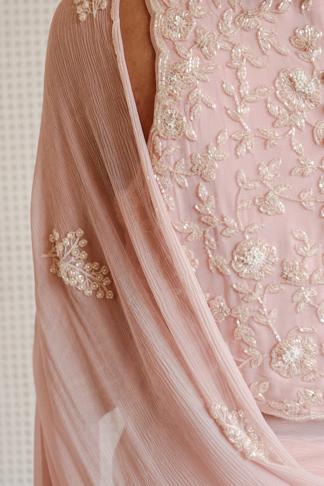 Pink Dandelion Saree