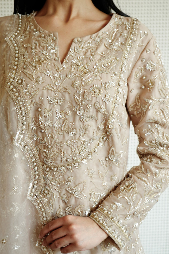 Elysia Beige Kurta Set