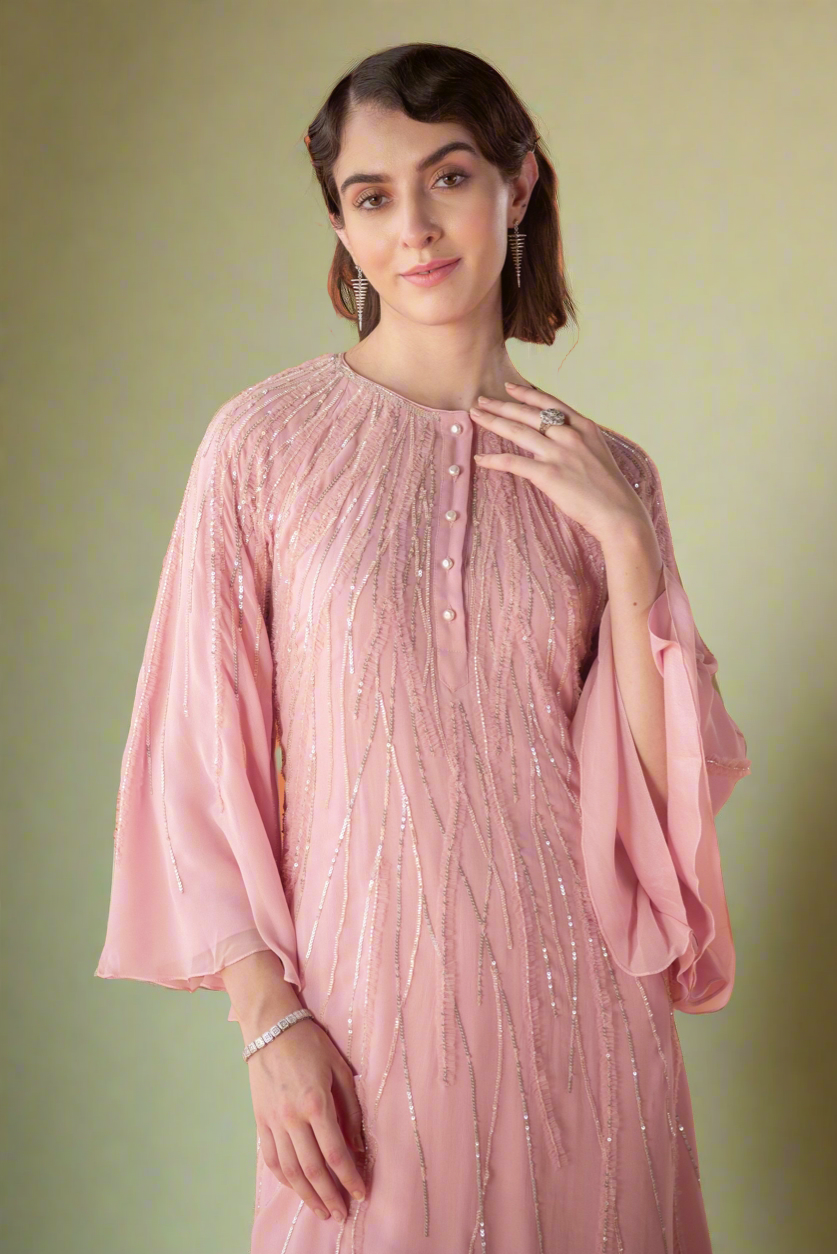 Pink Rays Tunic Set