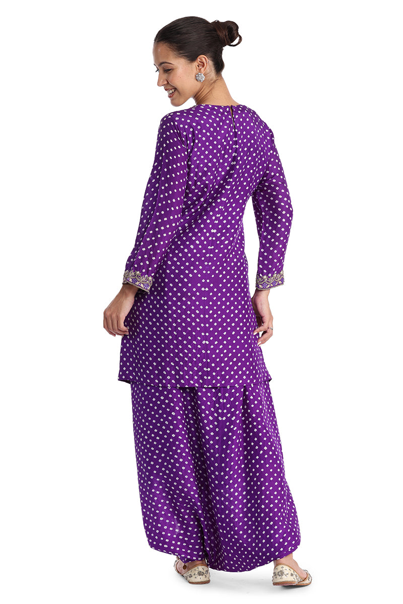 Purple Dhoti Set