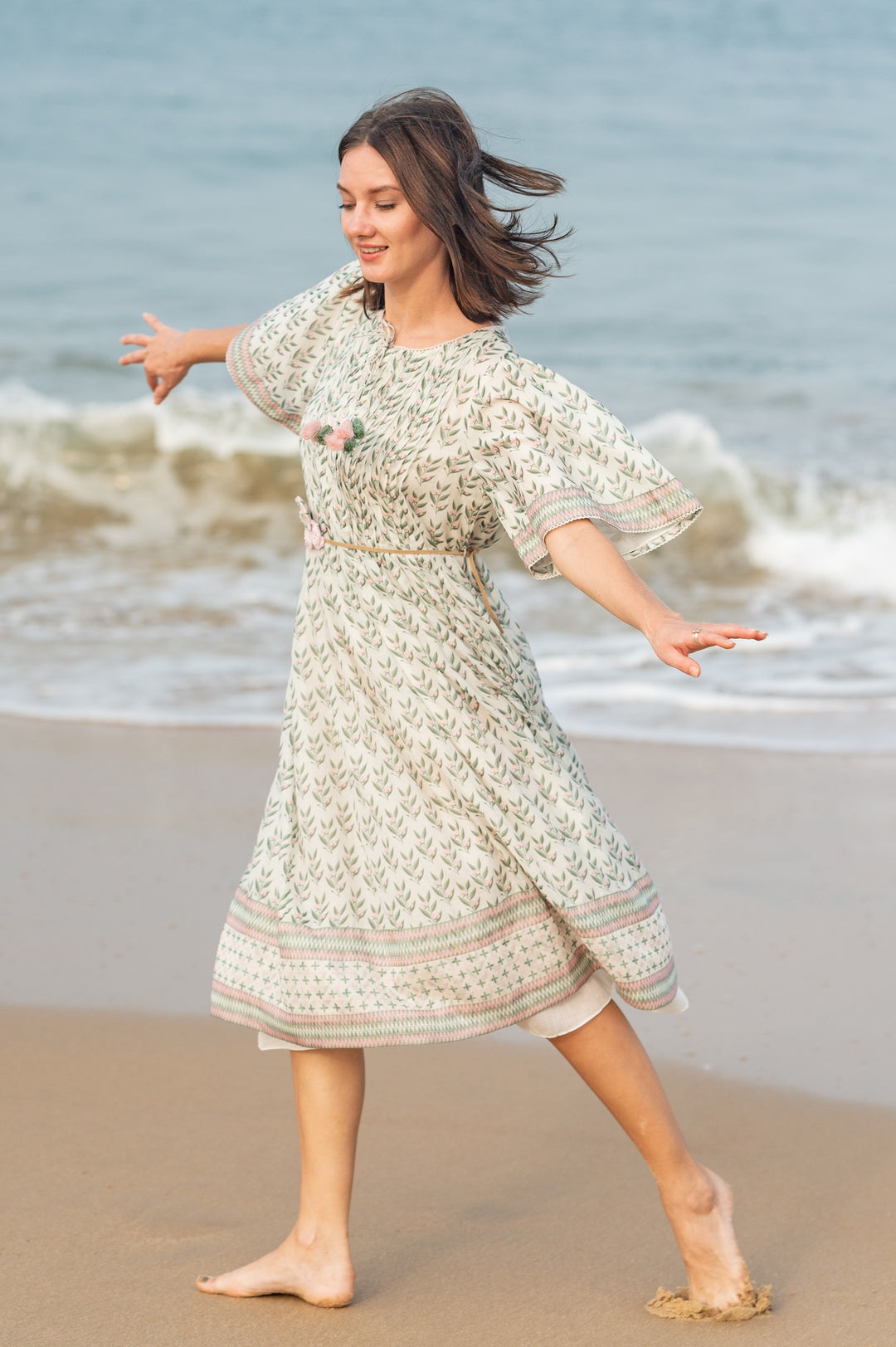 monsoon beach dress East Tiered Beach Dress White