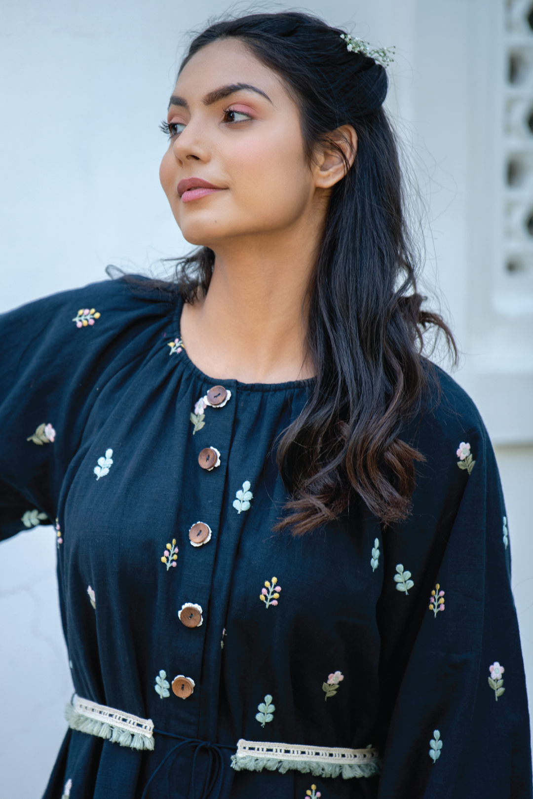 Buy Navy Holiday Cotton Dress | By Summer Buy Navy Holiday Cotton Dress | By Summer