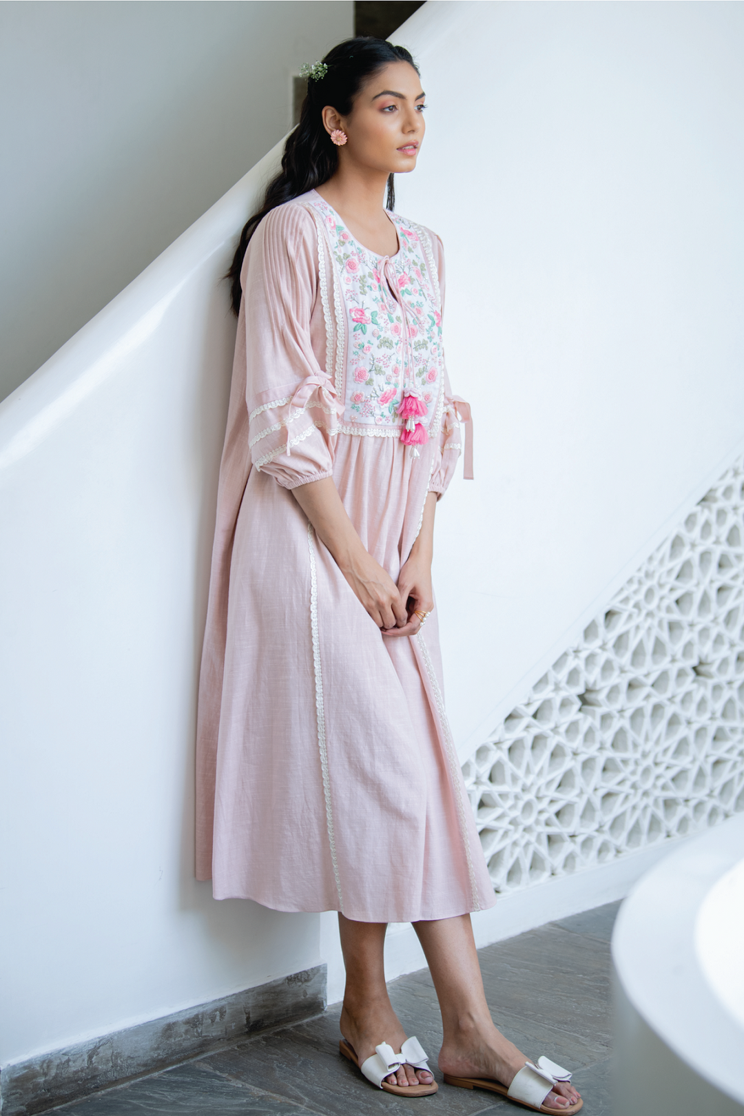 Pink Peasant Dress XS Pink Peasant Dress XS