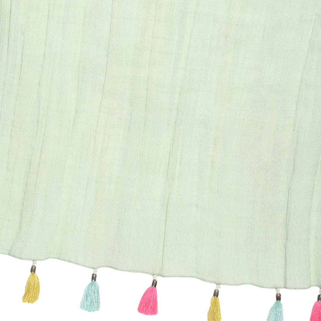Green Bird Story Kurta Set for women Cotton Slub Fabric